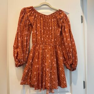 Caroline Constas Off-the-shoulder Printed Cotton-blend Poplin Mini